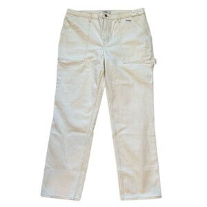 Abercrombie & Fitch the 90’s straight Cream Pants ultra high rise women’s 18L